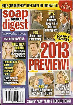 Soap Opera Digest December 31, 2012