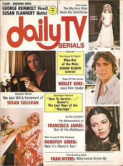 Daily TV Serials July 1975