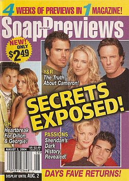 Soap Opera Previews August 2, 2004