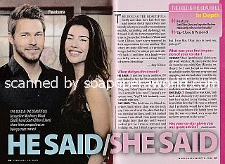 Interview with Scott Clifton and Jacqueline MacInnes Wood of The Bold and The Beautiful