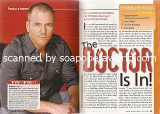Interview with Sean Carrigan (Stitch on the CBS soap opera, The Young & The Restless)