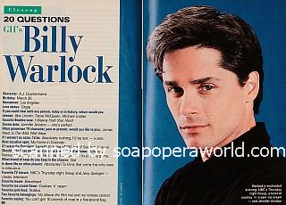 20 Questions with Billy Warlock of General Hospital