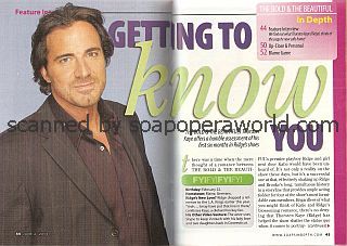 Interview with Thorsten Kaye (Ridge Forrester on the soap opera, The Bold & The Beautiful)