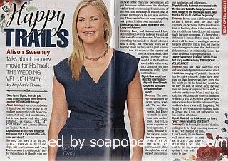 Interview with former DAYS star, Alison Sweeney
