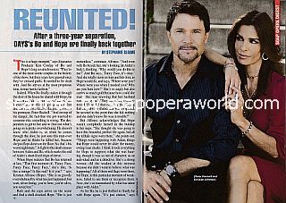 Days Of Our Lives Cover Story featuring Peter Reckell and Kristian Alfonso (Bo and Hope)