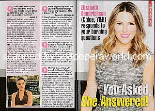 Interview with Elizabeth Hendrickson (Chloe on The Young and The Restless)