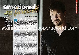 Emotional Farewell with Peter Reckell (Bo Brady on Days Of Our Lives)