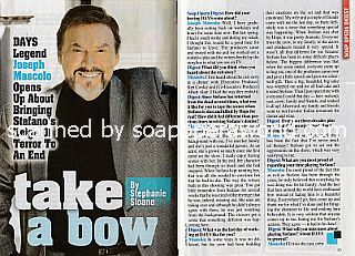 Interview with Joseph 
Mascolo (ex-Stefano DiMera on Days Of Our Lives)