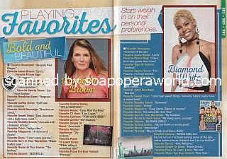 Playing Favorites featuring Kimberlin Brown and Diamond White of B&B