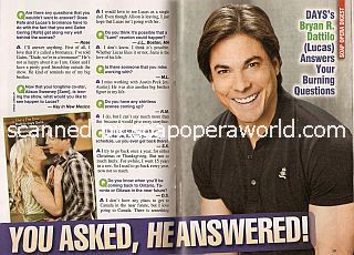 Interview with Bryan Dattilo (Lucas on the NBC soap opera, Days Of Our Lives)