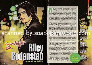 Spotlight On Riley Bodenstab (Cole Hines on Days Of Our Lives)