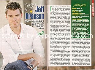 Interview with Jeff Branson (Branson played the role of Ronan on the soap opera, The Young & The Restless)