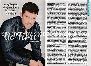 Interview with exiting DAYS star, Greg Vaughan (Eric on Days Of Our Lives)