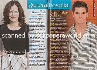 Now, You Tell Me with Rebecca Budig (Hayden on GH) and Robert Palmer Watkins (Dillon on GH)