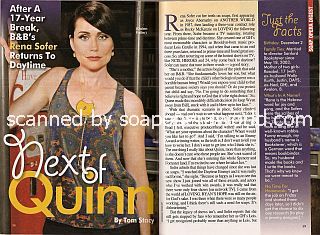 Interview with Rena Sofer (Quinn on the soap opera, The Bold & The Beautiful)