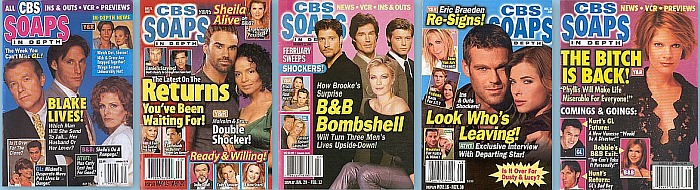Back Issues of CBS Soaps In Depth magazine from 1997 thru 2020