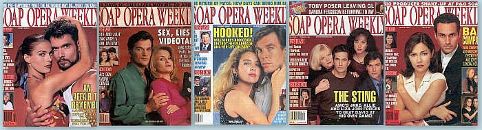 Back issues of Soap Opera Weekly magazine from 1989 thru 2012