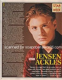 Star Of The Week - Jensen Ackles of DAYS