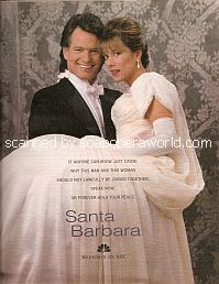 Advertisement for Santa Barbara featuring Gordon Thomson & Nancy Lee Grahn (Mason & Julia)