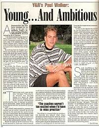 Interview with Paul Walker (Brandon on The Young & The Restless)