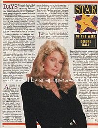 Star Of The Week with Deidre Hall of Days Of Our Lives