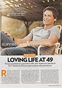 Interview with actor, Rob Lowe