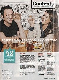 Contents Page featuring Matthew Rhys & Keri Russell of The Americans