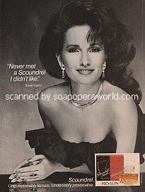 Scoundrel perfume ad featuring Susan Lucci