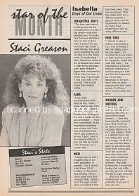 Star Of The Month: Staci Greason of Days Of Our Lives