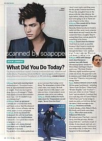 What Did You Do Today? with Adam Lambert