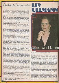 One Minute Interview with Liv Ullmann