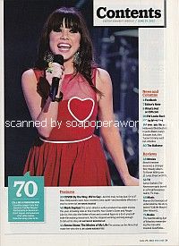 Contents Page featuring singer Carly Rae Jepsen