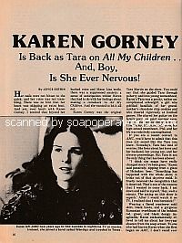 Interview with Karen Gorney of All My Children