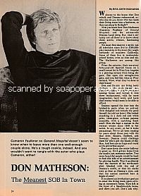 Interview with Don Matheson of General Hospital