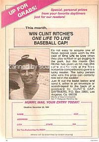 Win Clint Ritchie's One Life To Live Baseball Cap!