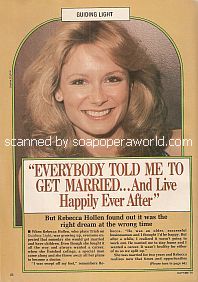 Interview with Rebecca Hollen (Trish on the CBS soap opera, Guiding Light)