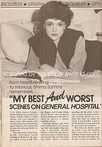 Interview with Emma Samms (Holly Scorpio on General Hospital)