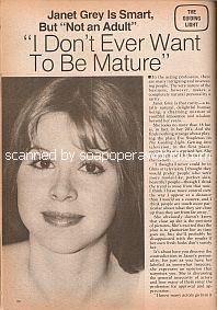 Interview with Janet Grey (Eve Stapleton on the soap opera, Guiding Light)