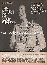 The Return Of Robin Strasser