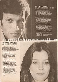Michael Levin and Kate Mulgrew (Jack Fennelli and Mary Fennelli on the ABC soap opera, Ryan's Hope)