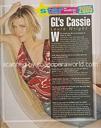 Star To Watch In 2005:  Laura Wright (Cassie on Guiding Light)