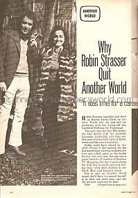 Interview with Robin Strasser (ex-Rachel on Another World)