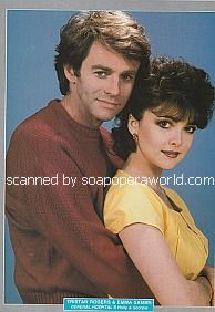 Emma Samms and Tristan Rogers (Holly and Scorpio on General Hospital)
