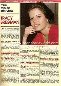 One Minute Interview with Tracy Bregman (Donna Craig on Days Of Our Lives)