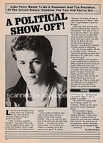 Interview with Luke Perry (Ned on the ABC soap opera, Loving)