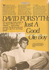 Interview with David Forsyth (T.J. Canfield on the soap opera, Texas)