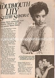 Interview with Jackee Harry (Lily Mason on Another World - Sondra on the comedy series, 227)