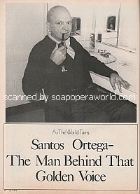 Interview with Santos Ortega of As The World Turns