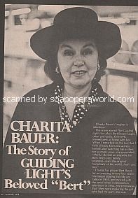 Charita Bauer:  The Story Of Guiding Light's Beloved Bert
