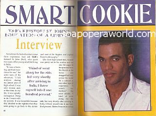 Interview with 
Kristoff St. John (Neil on the soap opera, The Young & The Restless)